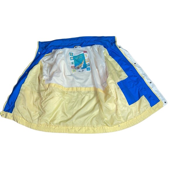 Stefano Mens Track Jacket Size Large Yellow Blue Vintage 80s 90s Windbreaker - Picture 5 of 10